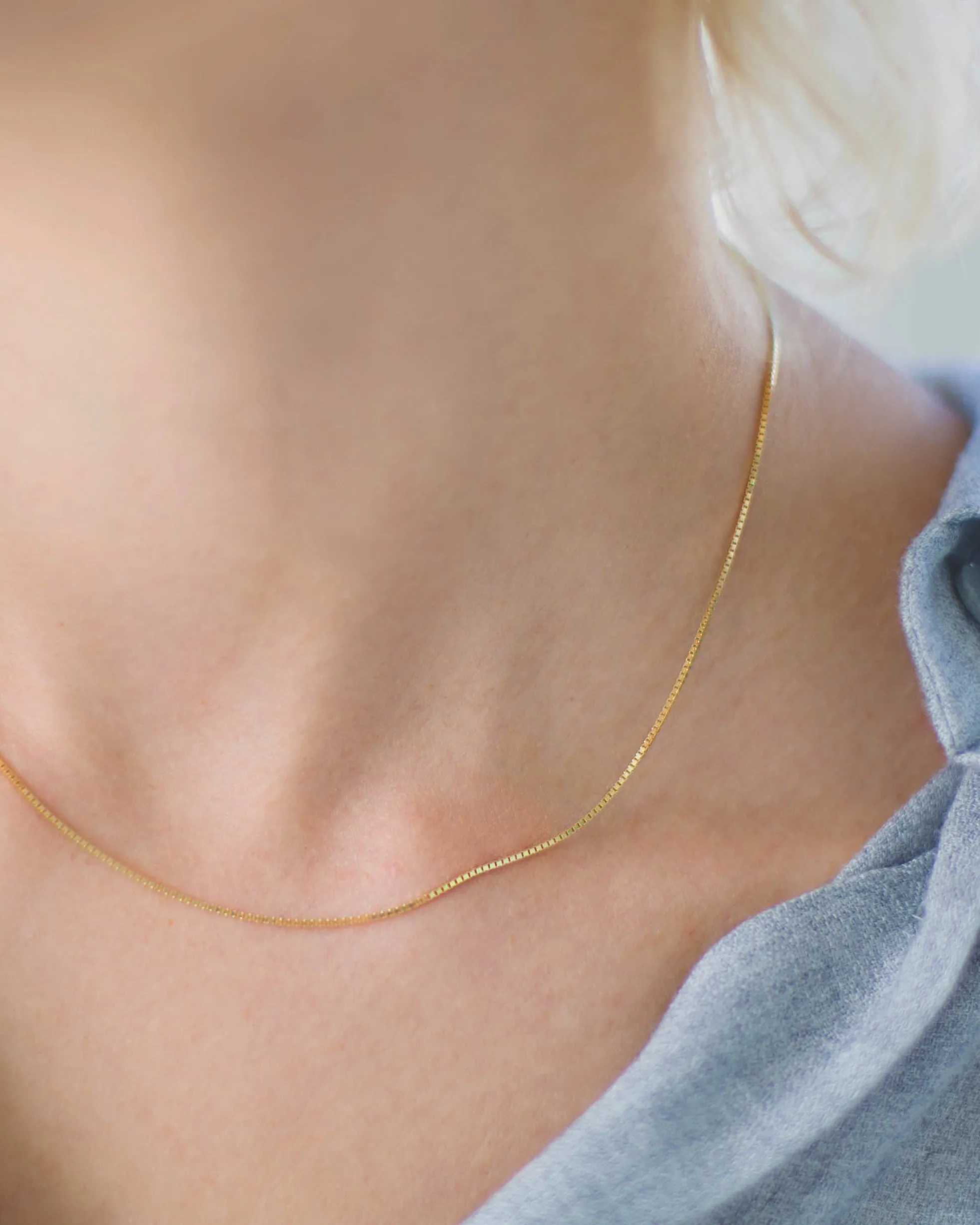 14k Box Chain Necklace