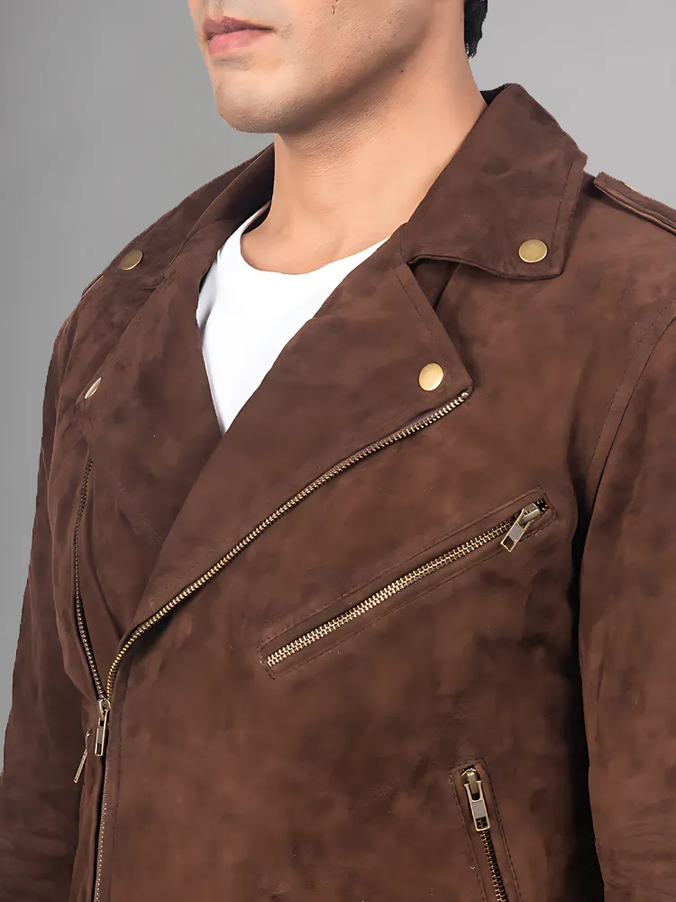 Allaric Alley Mocha Leather Biker Jacket