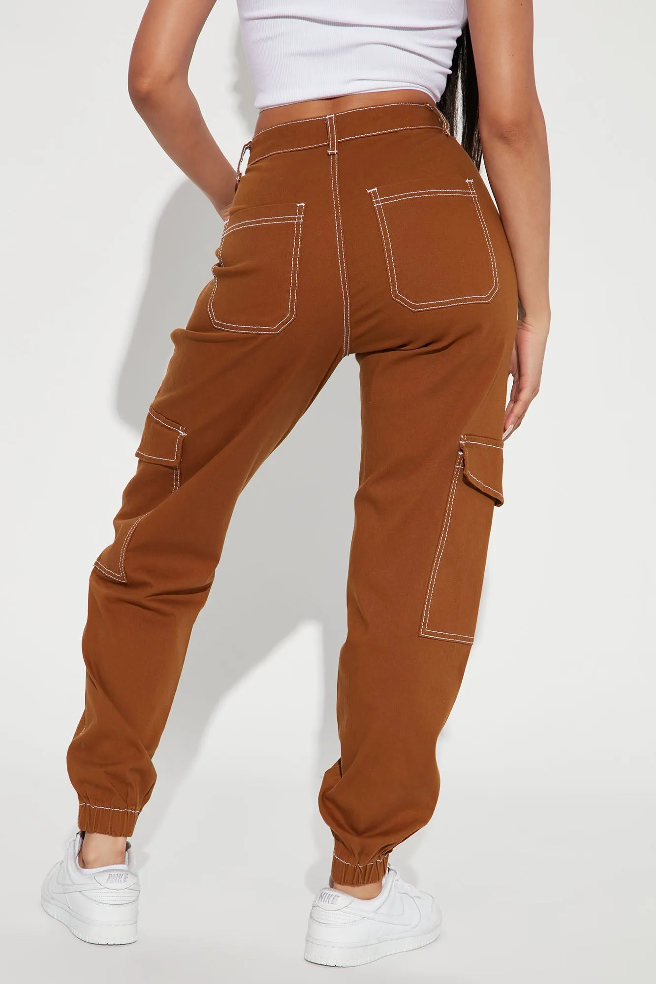 Always Good Vibes Cargo Pants 30 - Cognac