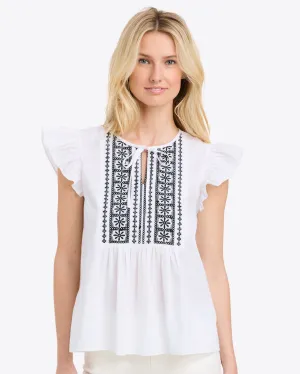 Ana Top in Embroidered Cotton