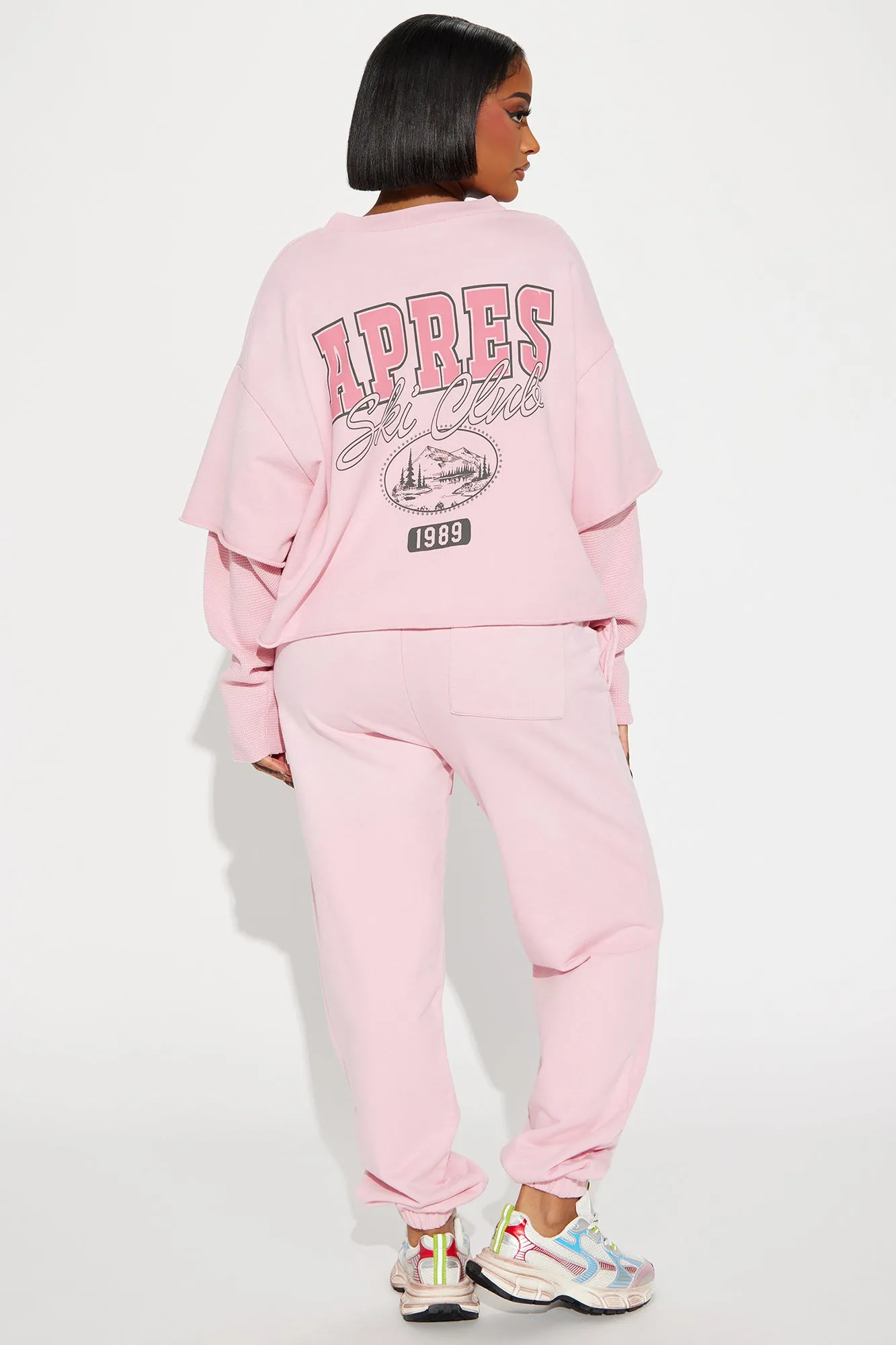 Apres Vibes Jogger Set - Pink