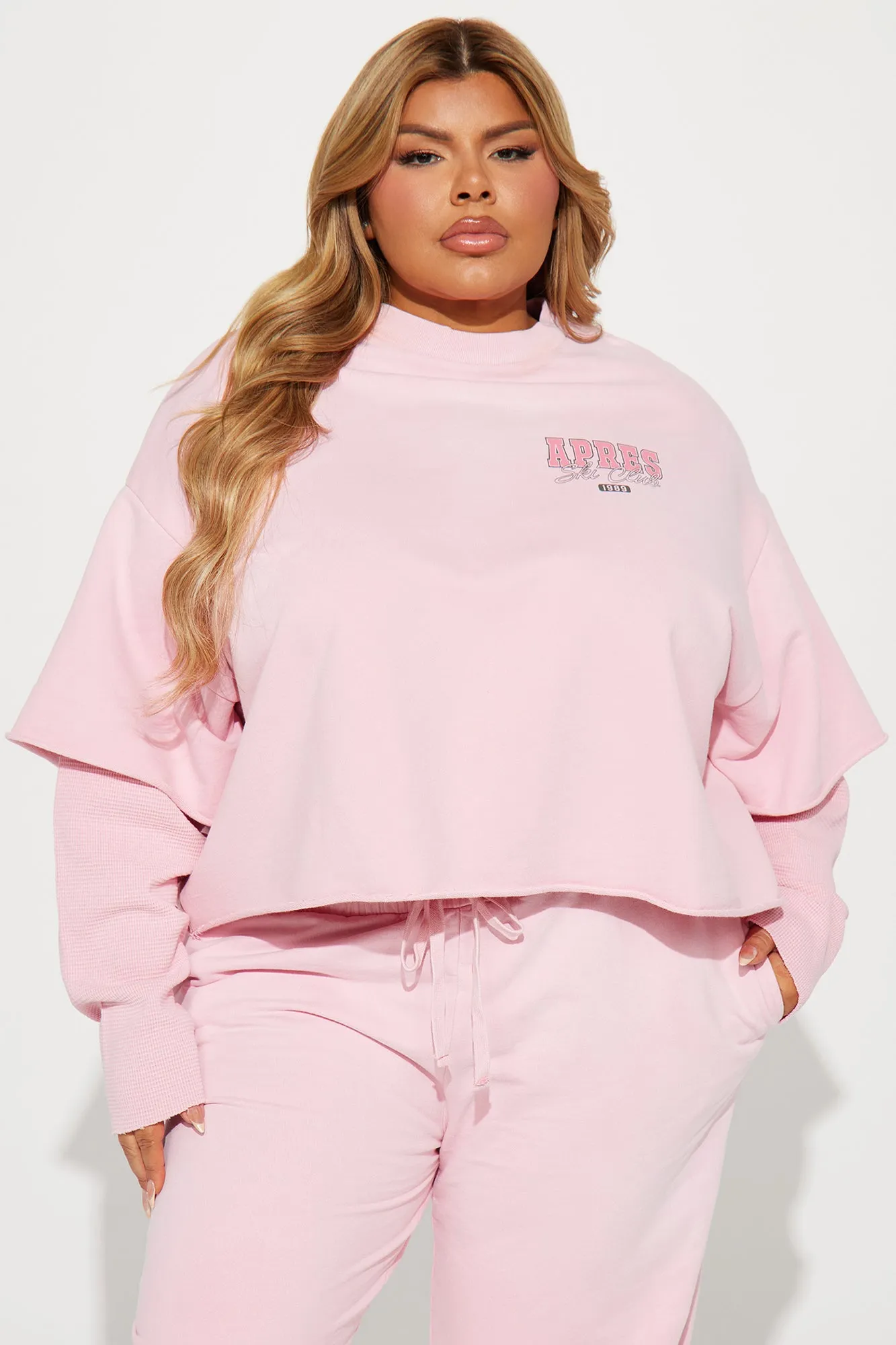 Apres Vibes Jogger Set - Pink