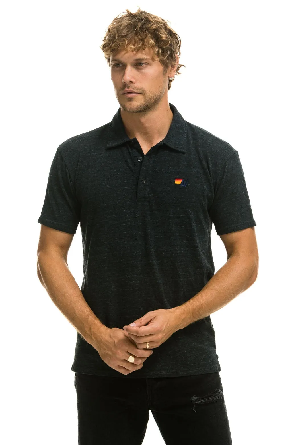 AVIATOR NATION POLO - CHARCOAL