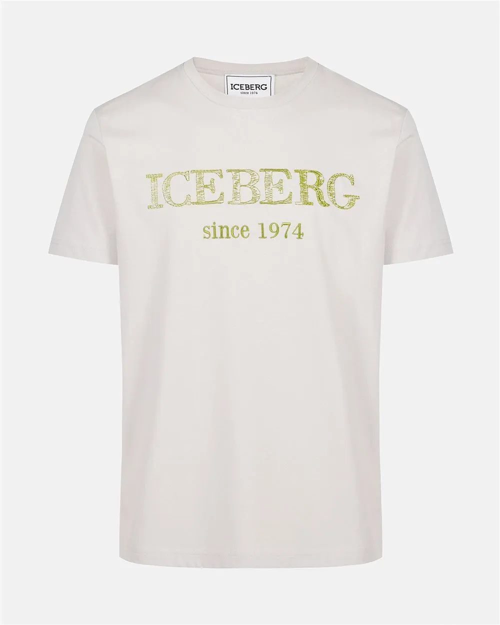 Beige crewneck sweatshirt with embroidered Iceberg logo (Light Pink) - I24F0146327U851