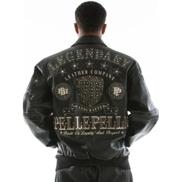 Best Style Genuine Quality Rfx Leather Pelle Pelle Legendary Black Stud Men Jacket For Sale