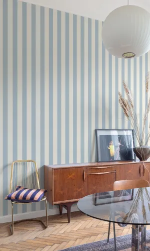 Blue Simple Stripe Wallpaper R7981