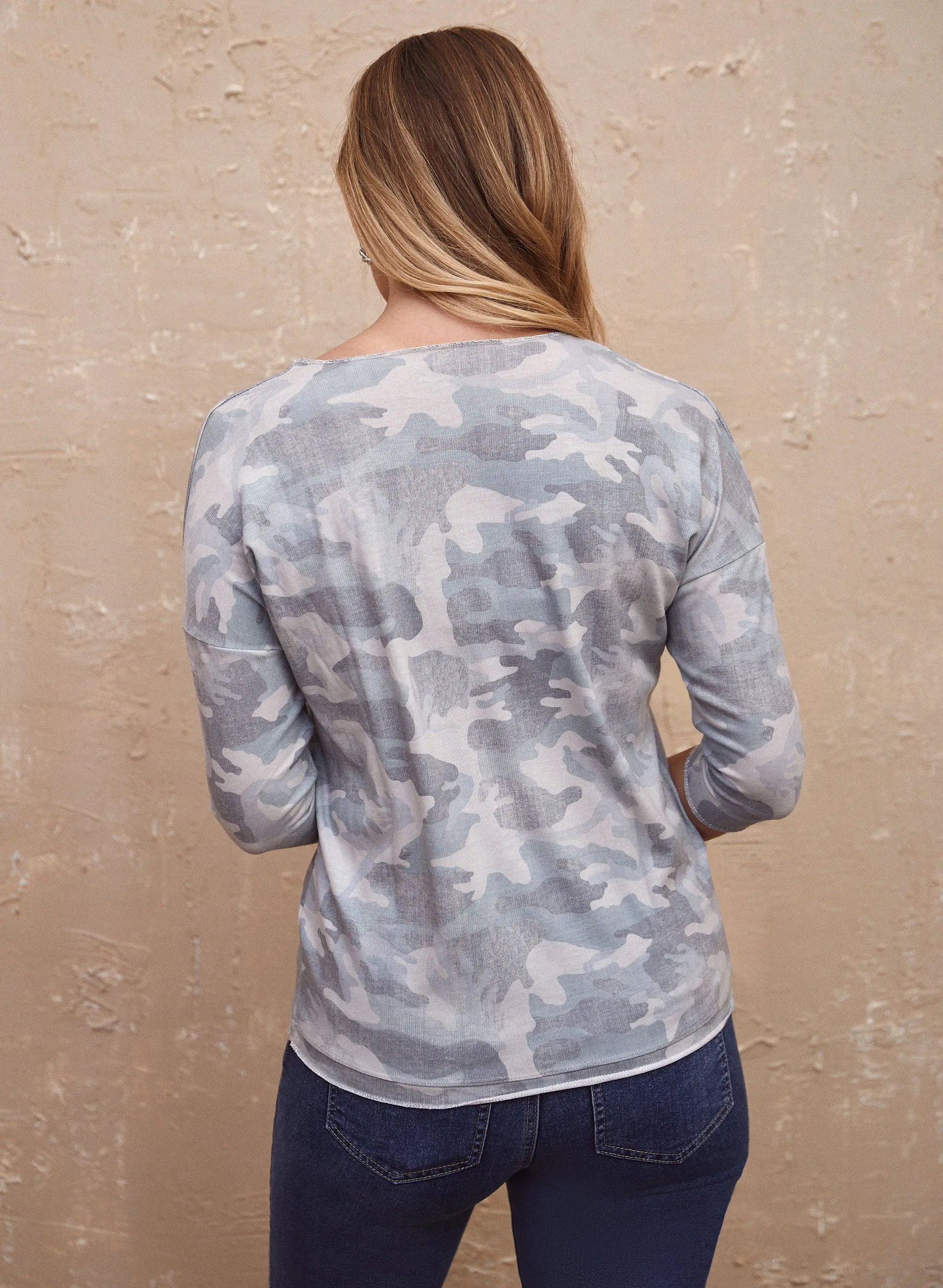 Charlie B - Printed 3/4 Sleeve Top