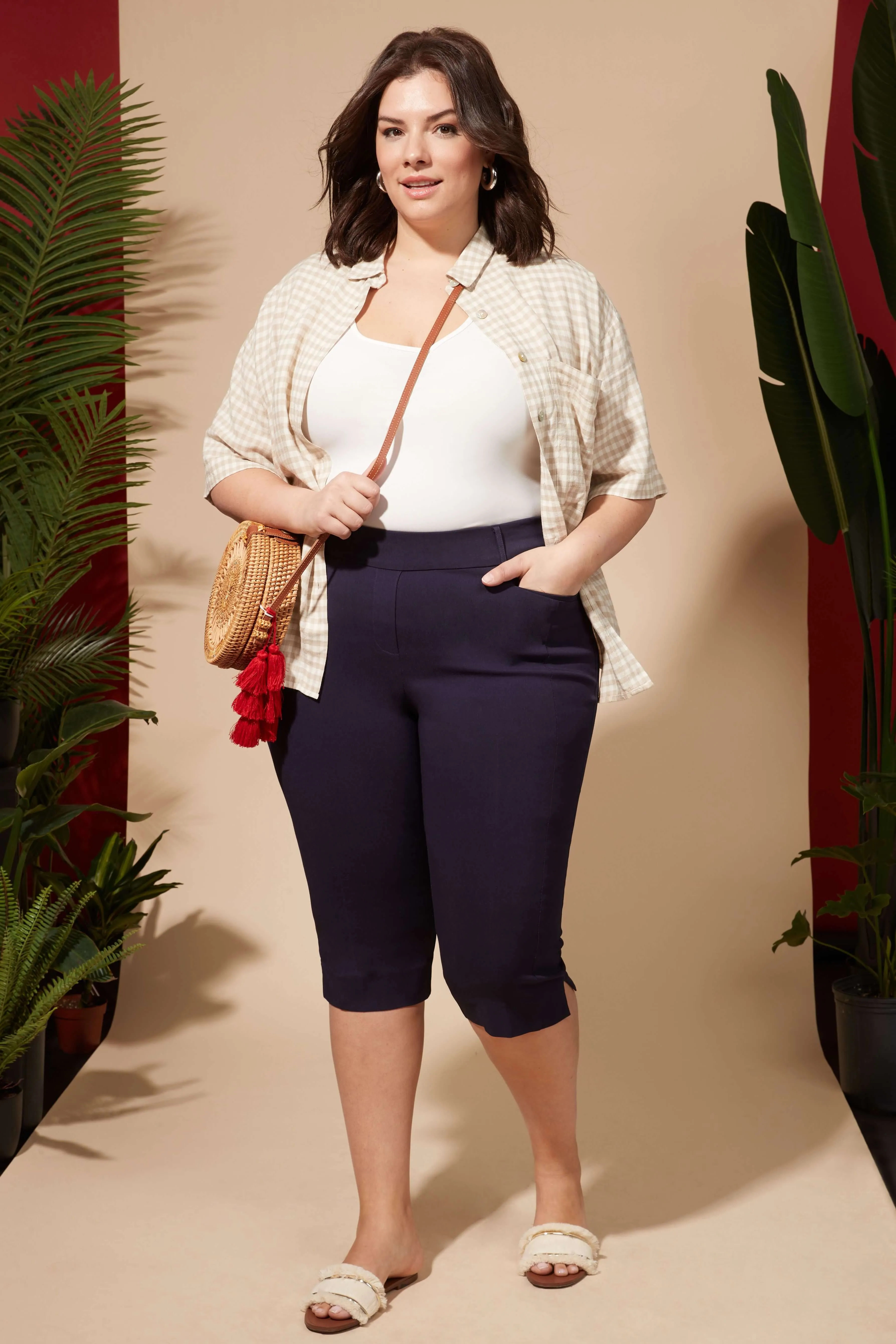 Curvy Capri with Flattering Wide Waistband