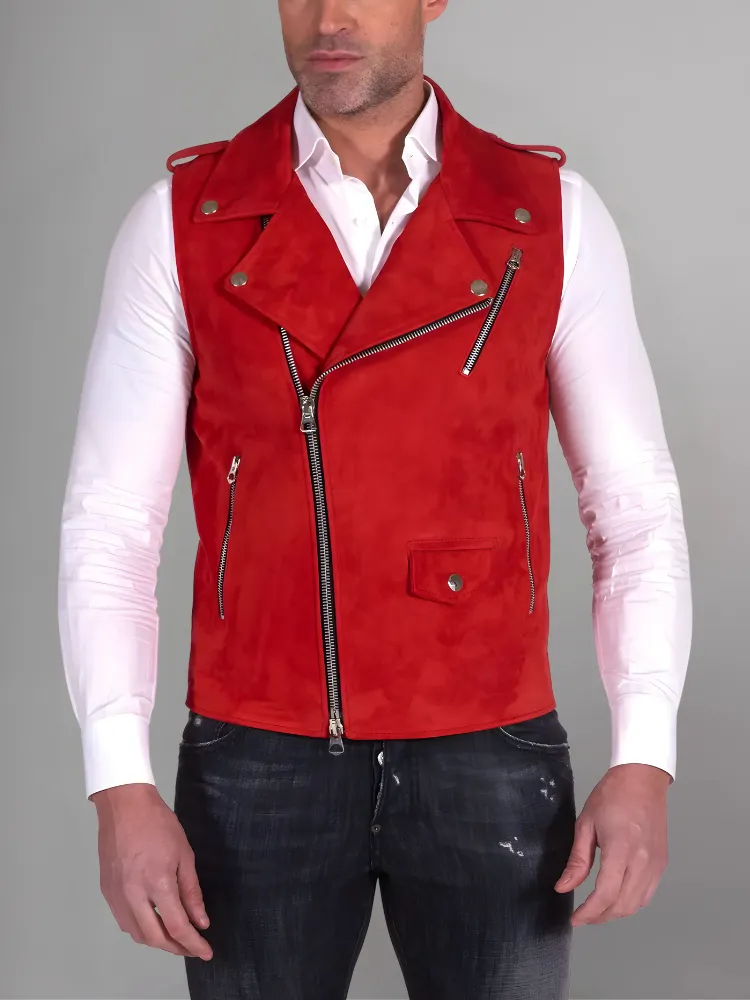 DYLAN MEN'S MOTORCYCLE LEATHER VEST