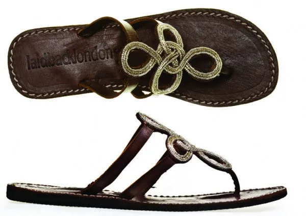 Edie flat leather sandal