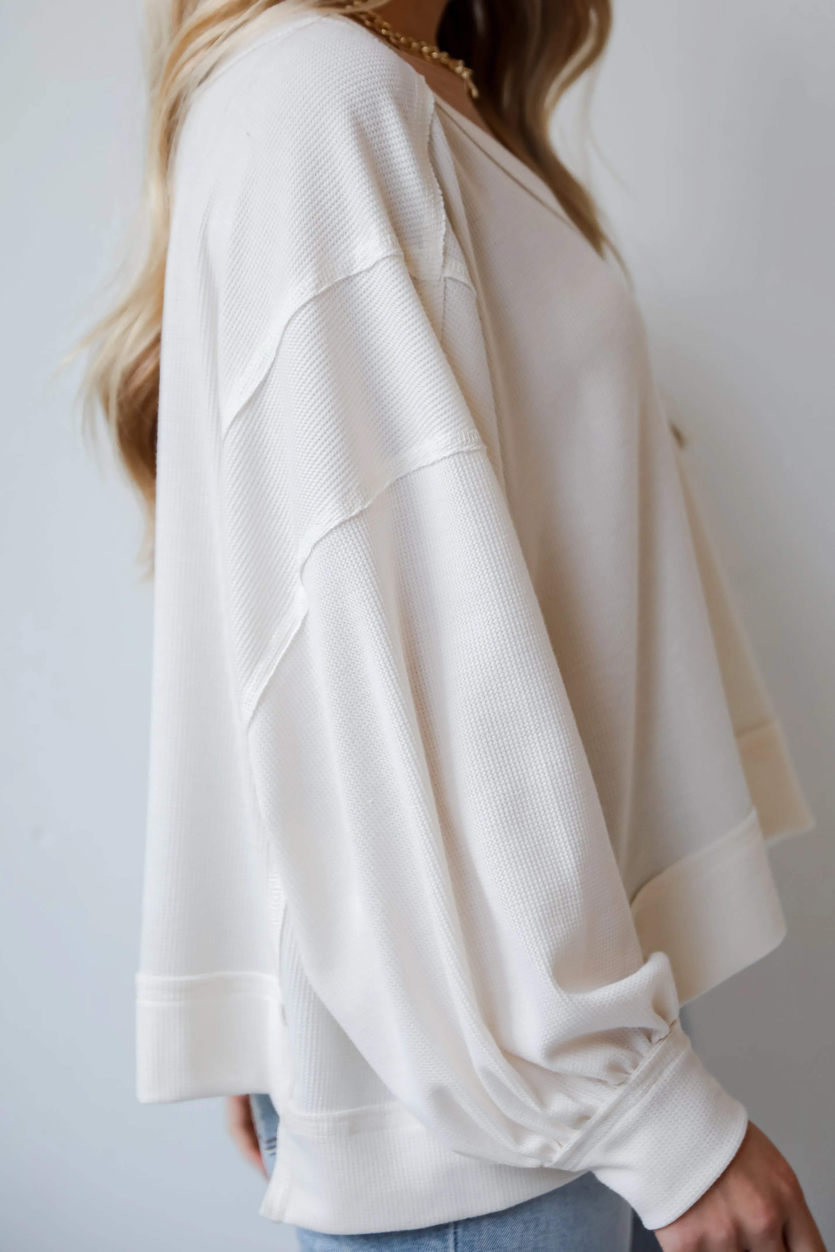 FINAL SALE - Timeless Perfection Off White Waffle Knit Top