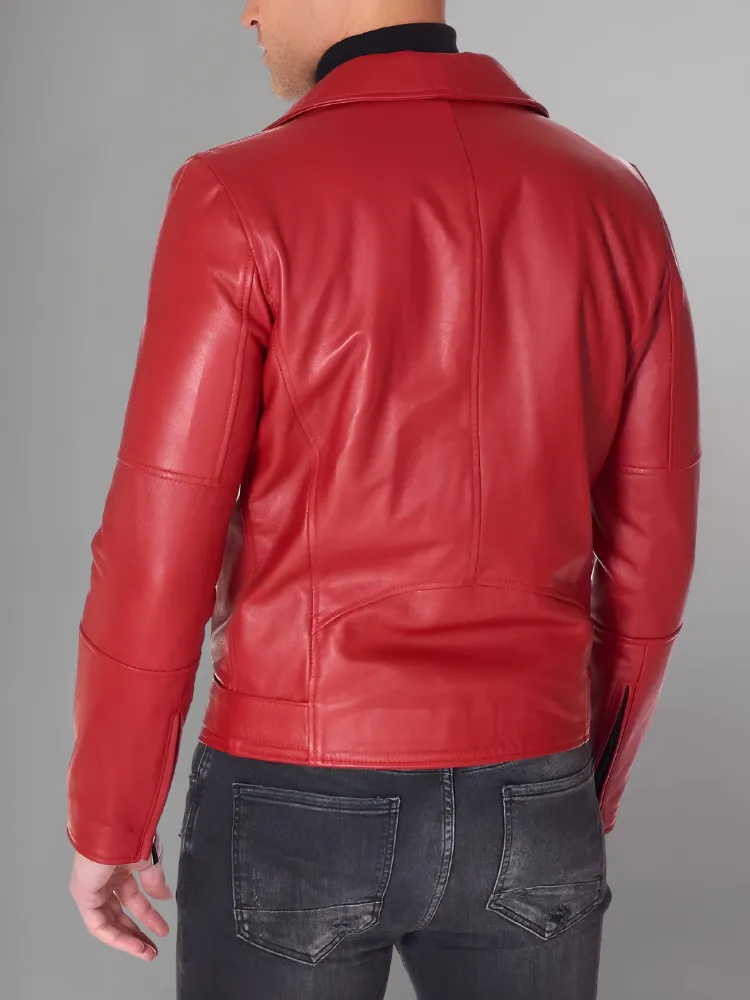 GENUINE COWHIDE LEATHER BRANDO LEATHER JACKET