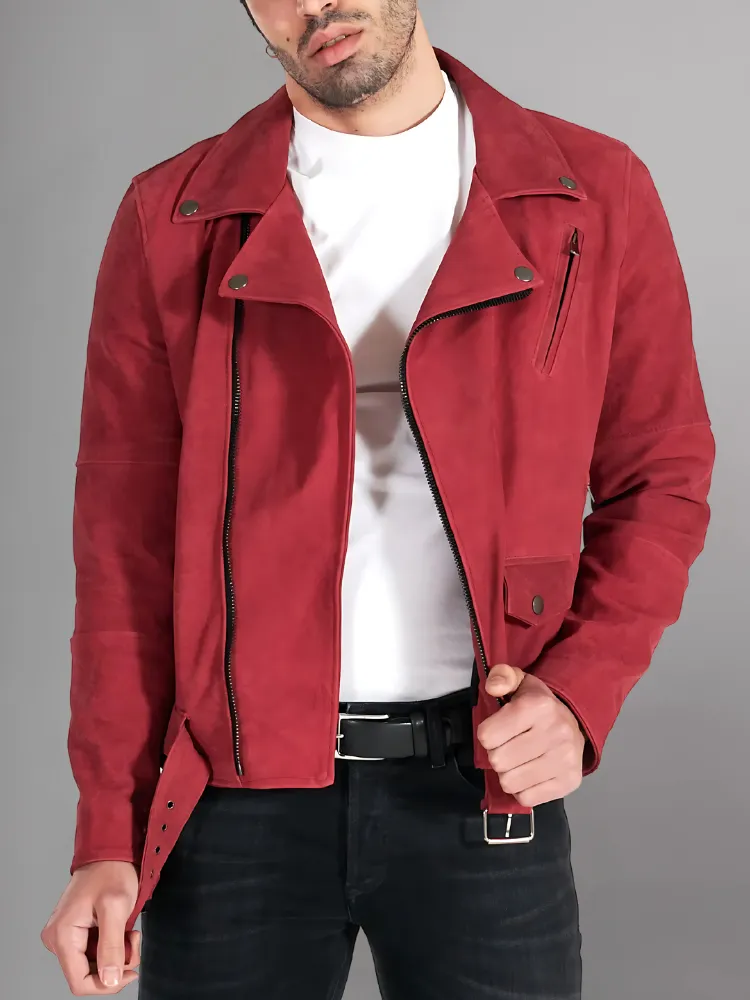 GENUINE COWHIDE LEATHER BRANDO LEATHER JACKET