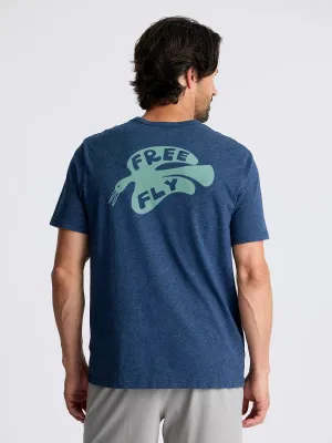 High Flyer Pocket Tee - Heather Navy