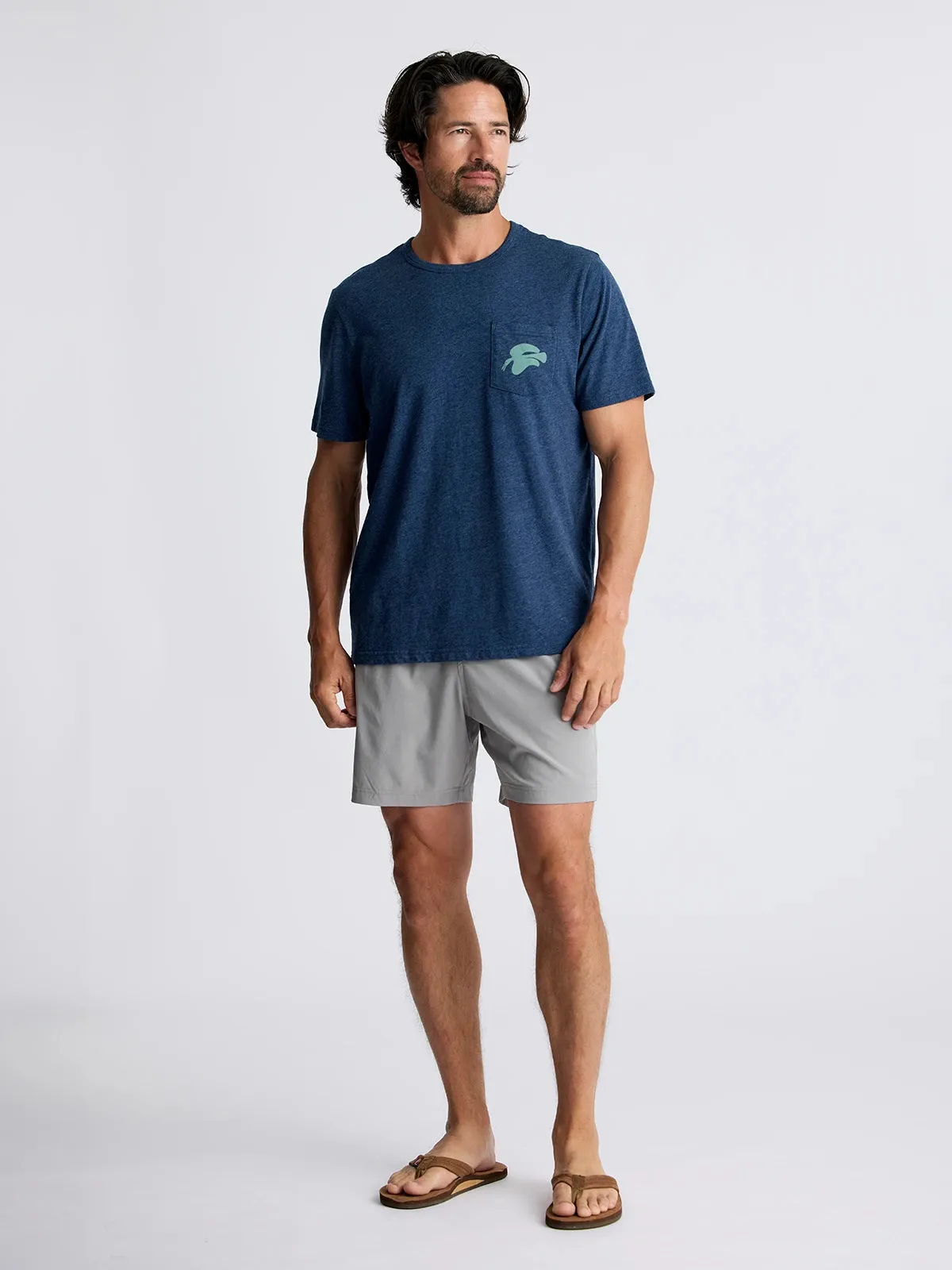 High Flyer Pocket Tee - Heather Navy