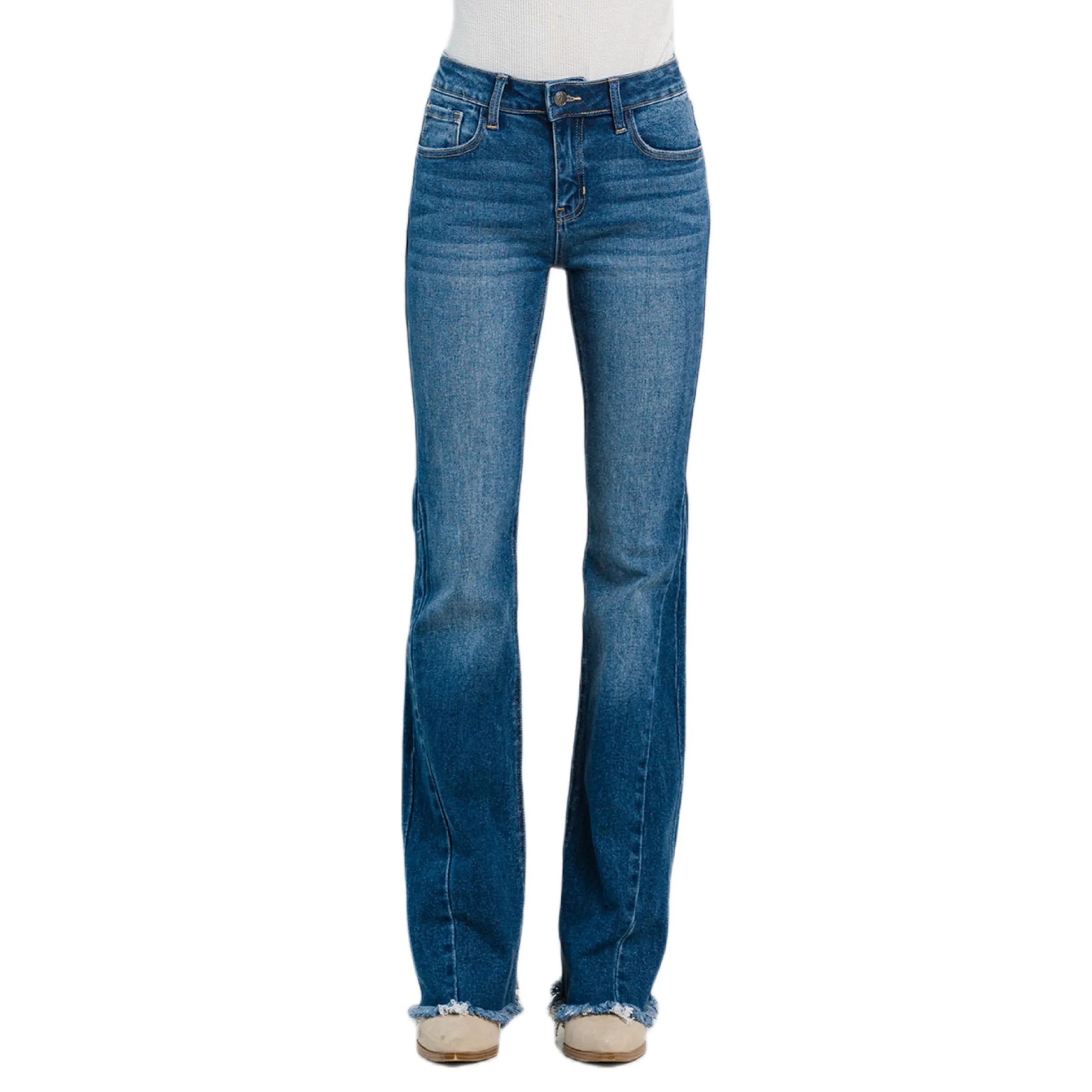 Jelly Jeans Mid Rise Flare with Side Detail Size 1, 3, 5, 7, 9, 11, 13