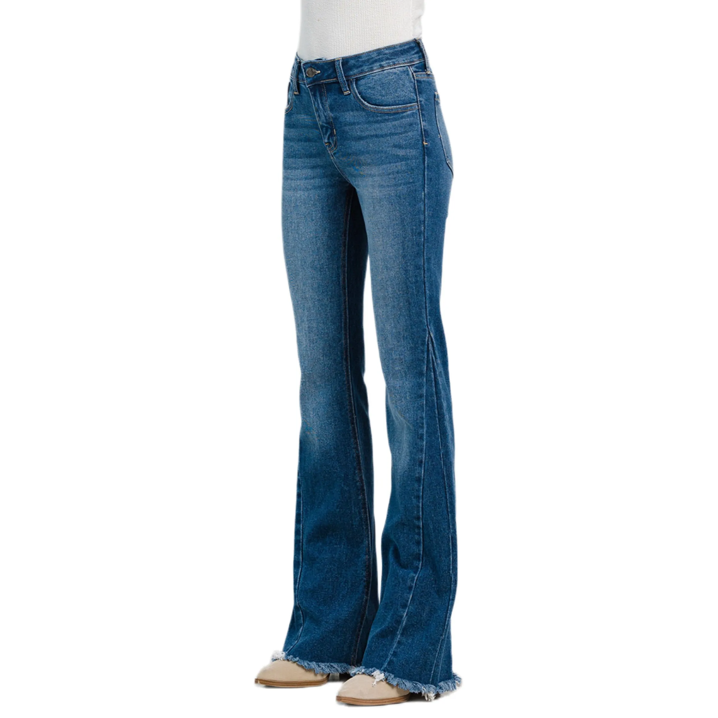 Jelly Jeans Mid Rise Flare with Side Detail Size 1, 3, 5, 7, 9, 11, 13