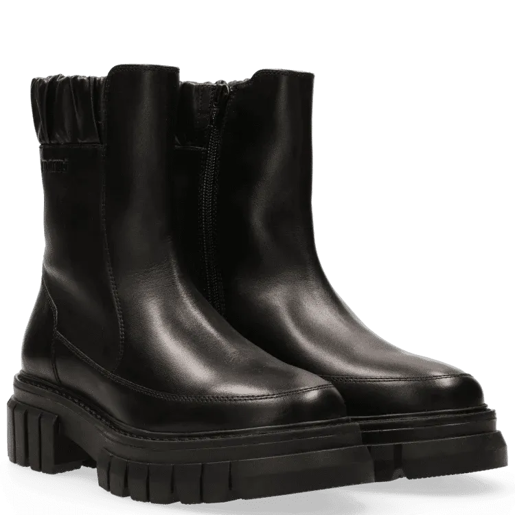 Maruti Milo Black Leather Boots