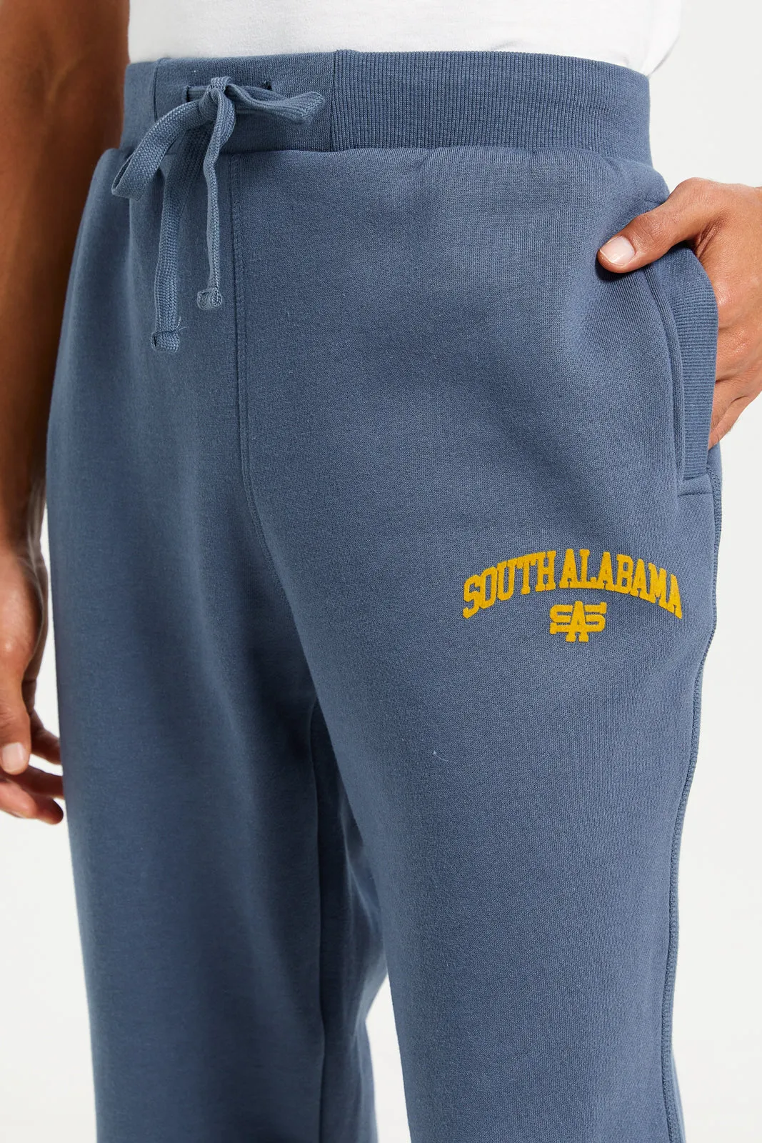 Men Blue South Alabama Printed Joggers