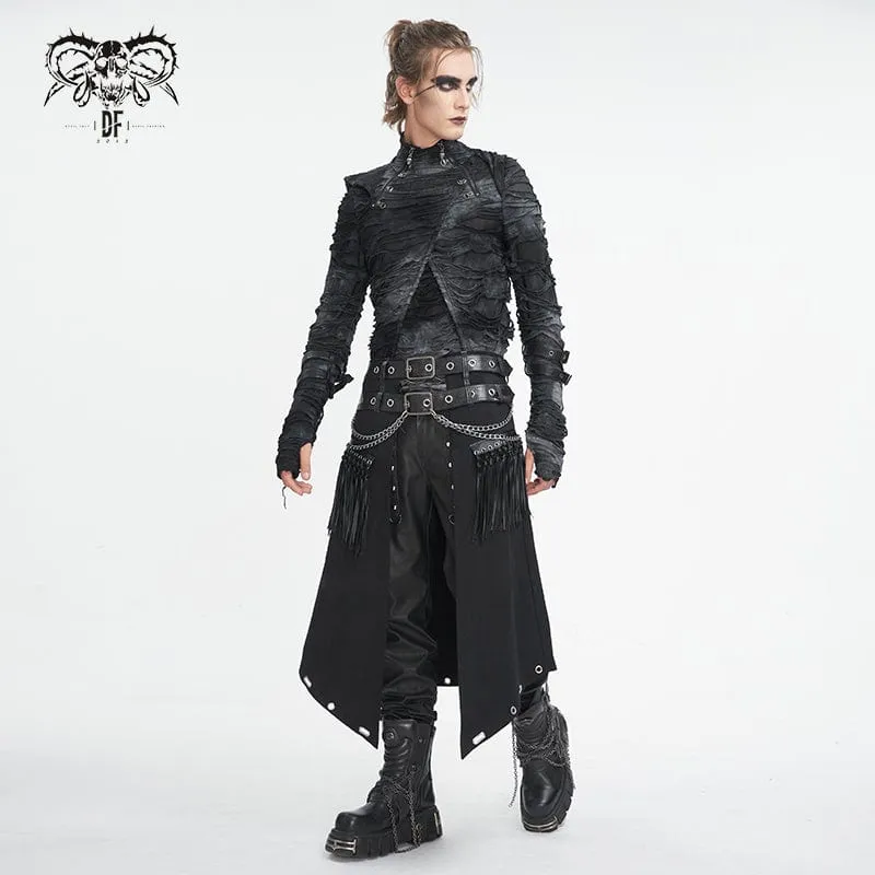 Men's Gothic Double-belt Tassels Kilt