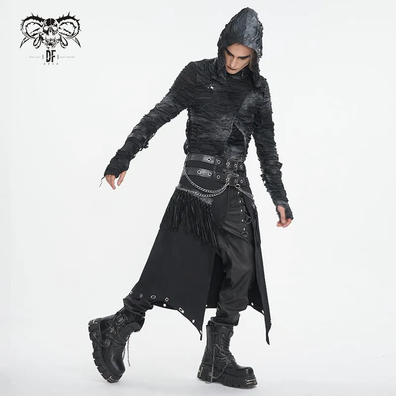 Men's Gothic Double-belt Tassels Kilt