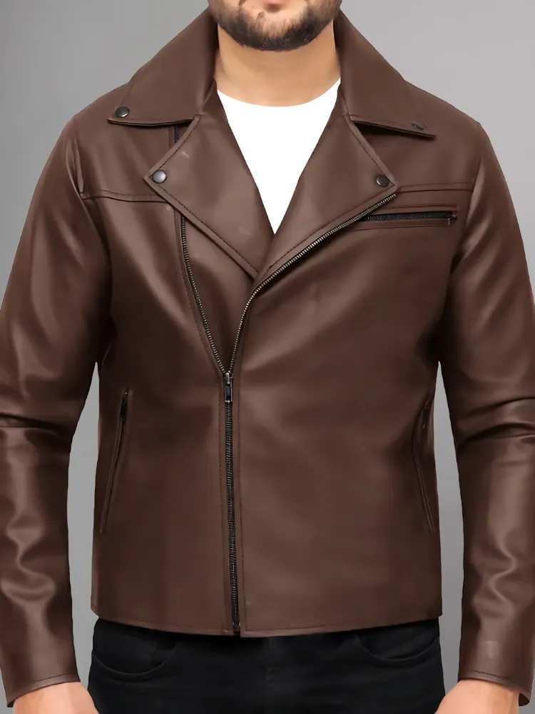 Mens Stylish Leather Motorcycle Jacket