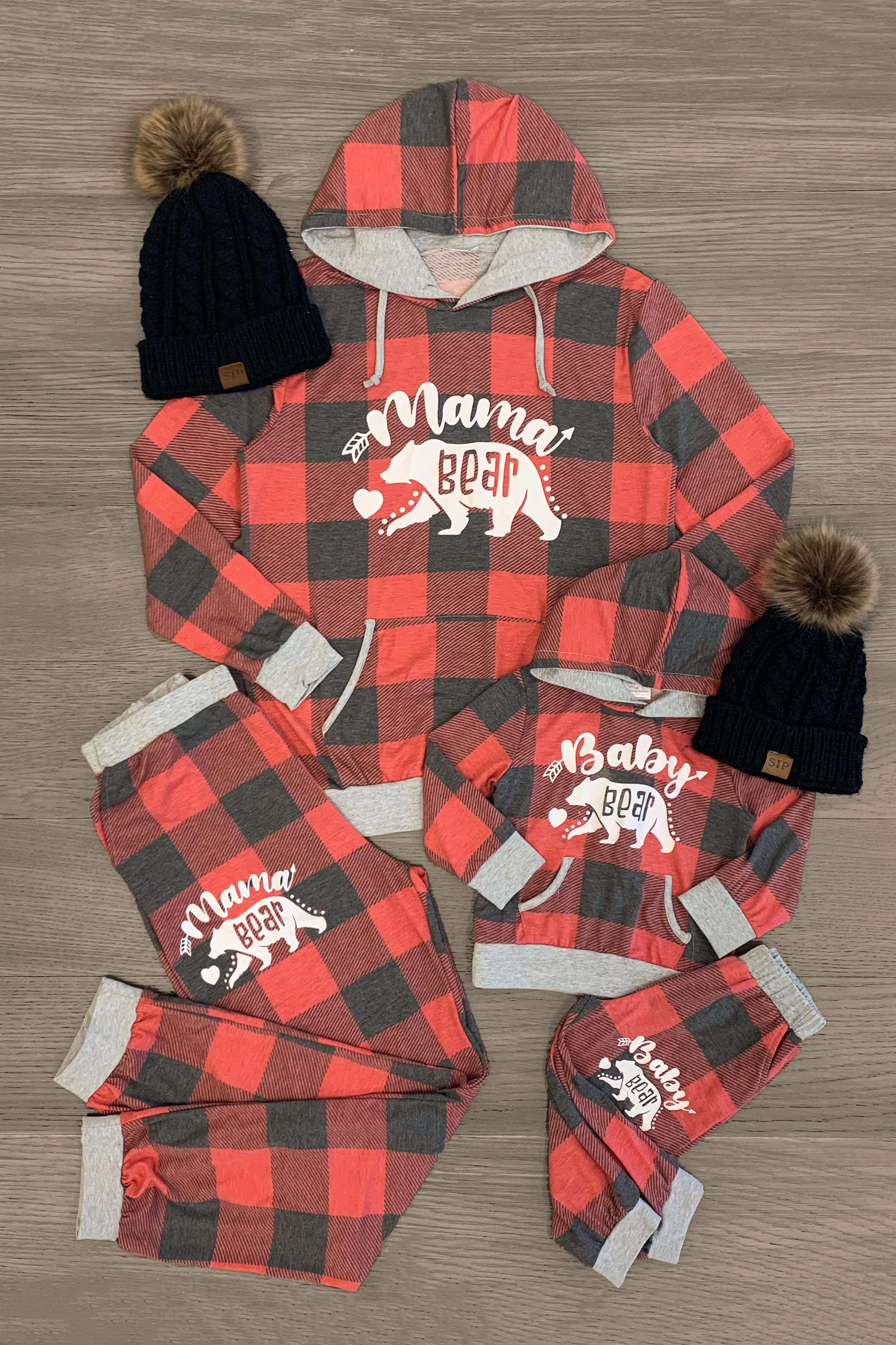 Mom & Me - "Mama & Baby Bear" Lounge Hoodie Set