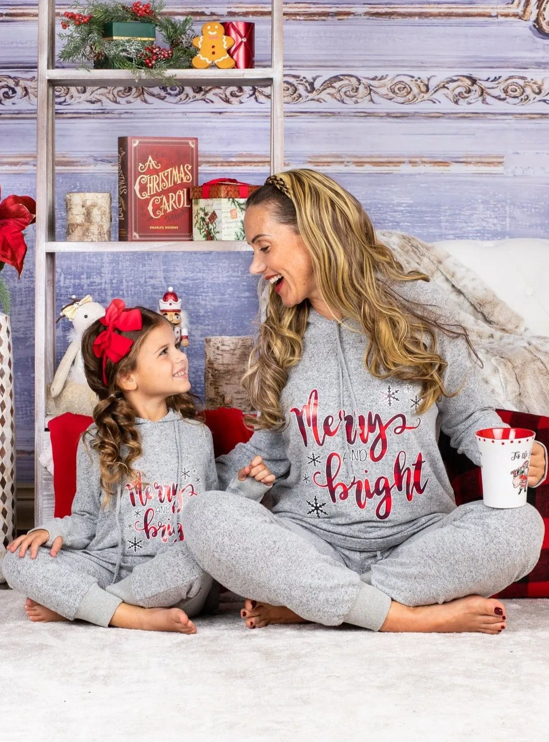 Mommy and Me Merry and Bright Jogger Set