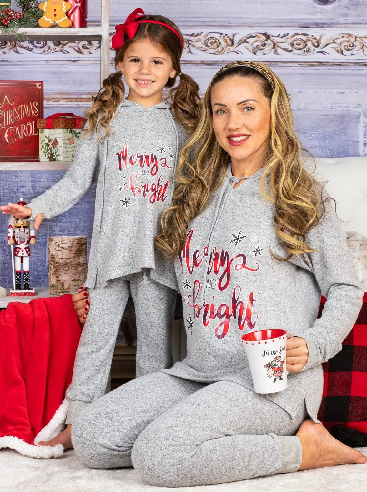 Mommy and Me Merry and Bright Jogger Set