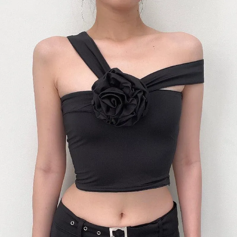 Muti-Way Cami Crop Top With flower