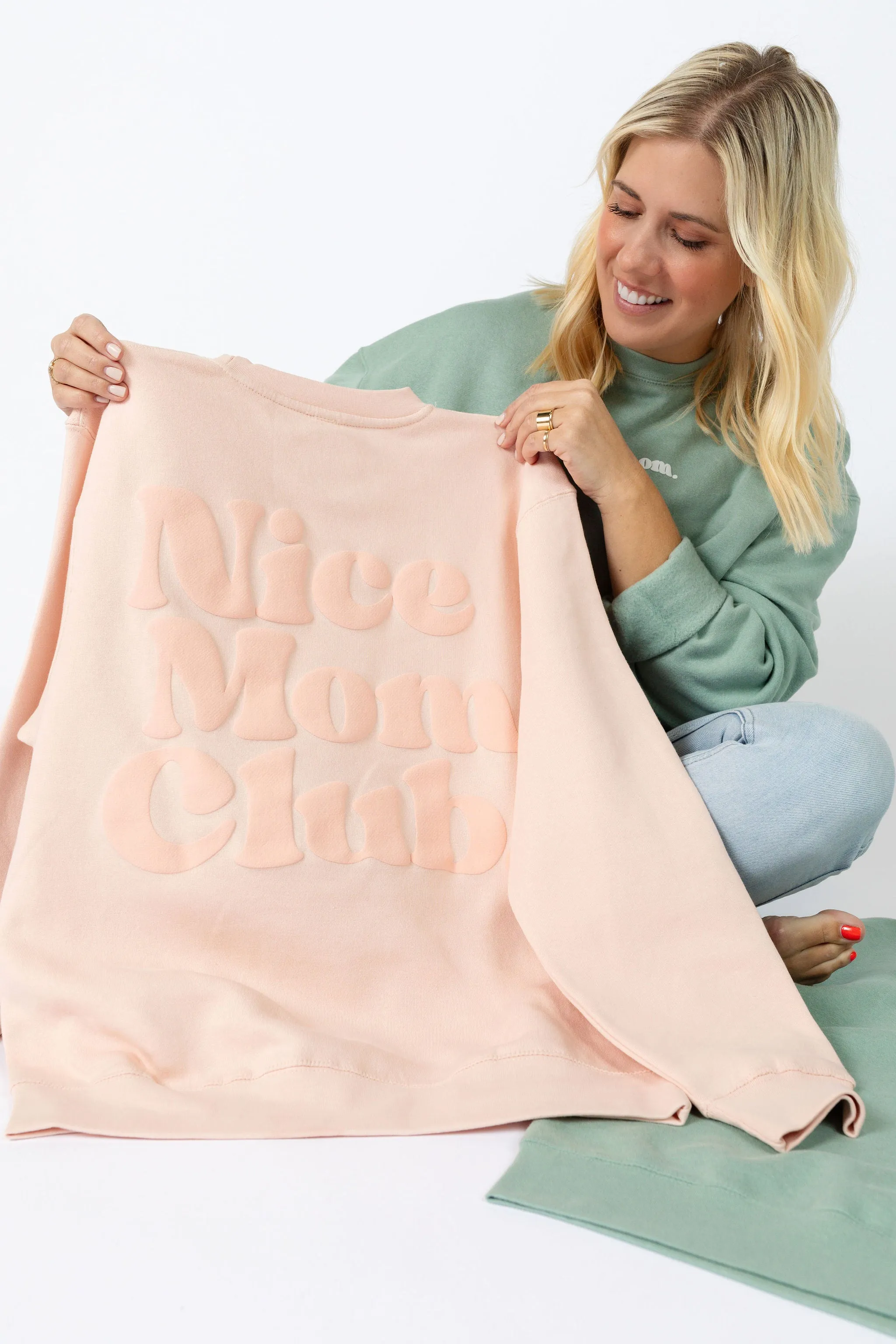 Nice Mom Crew | Pale Pink