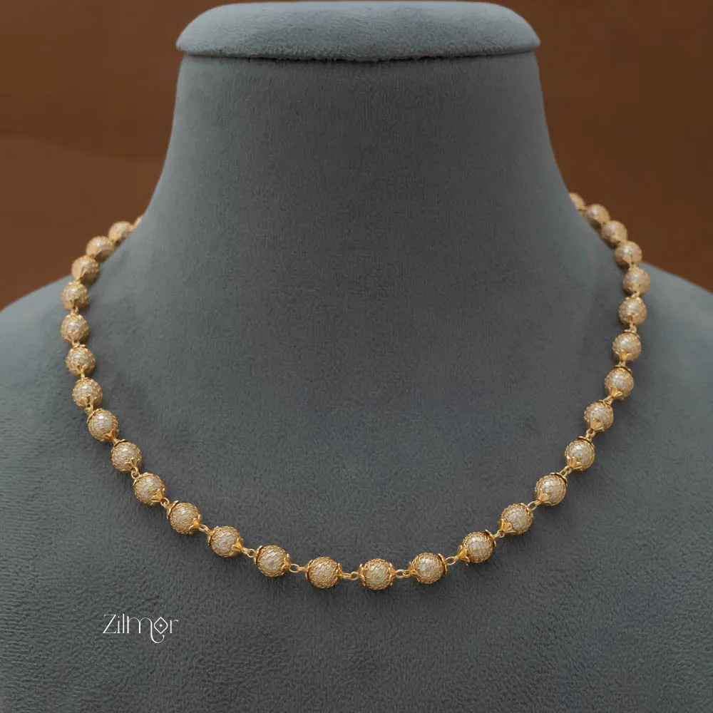 PE101913 - Pearl Stone Simple Necklace