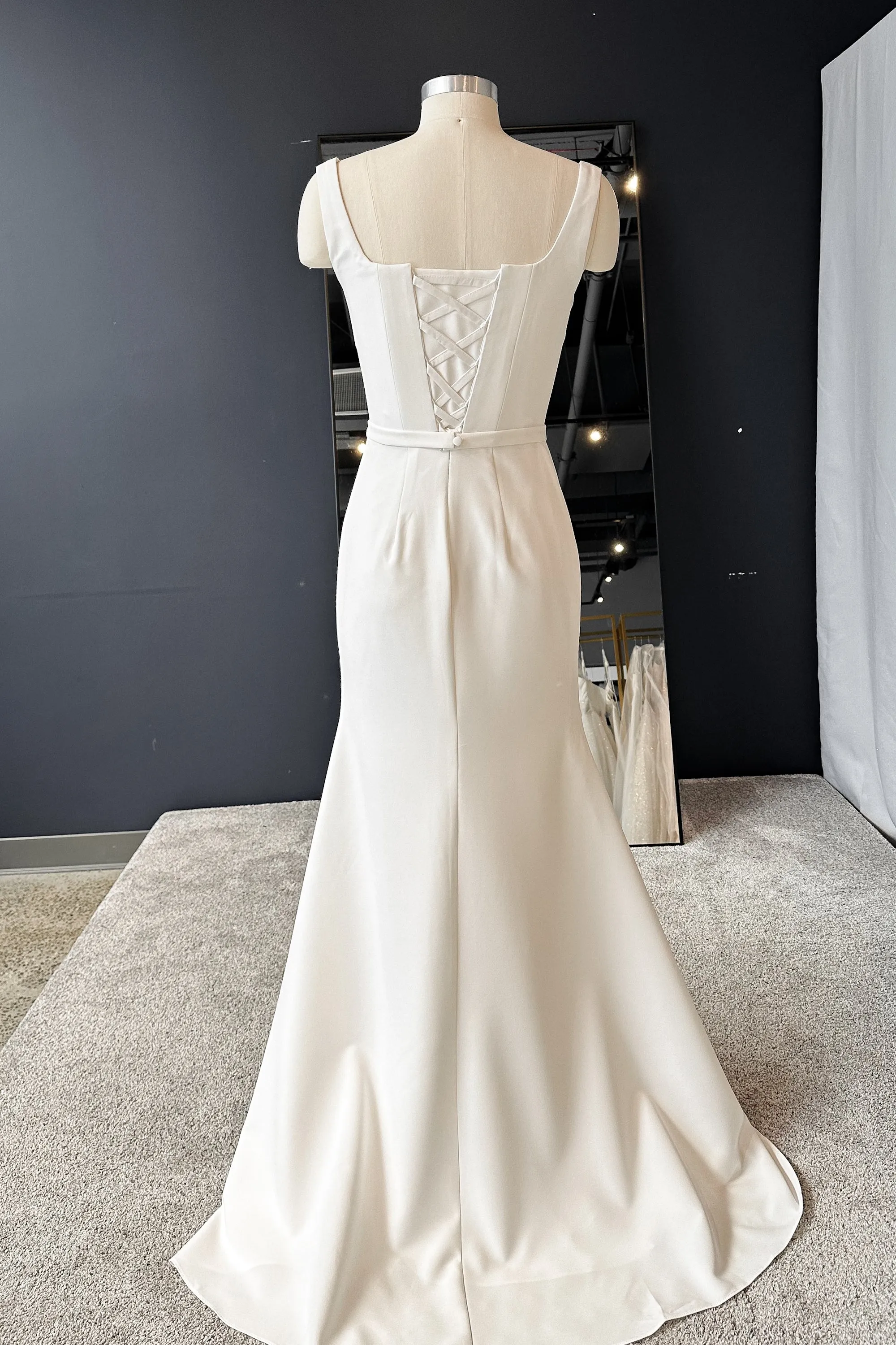 Plus Size Crepe Wedding Dress Jessica