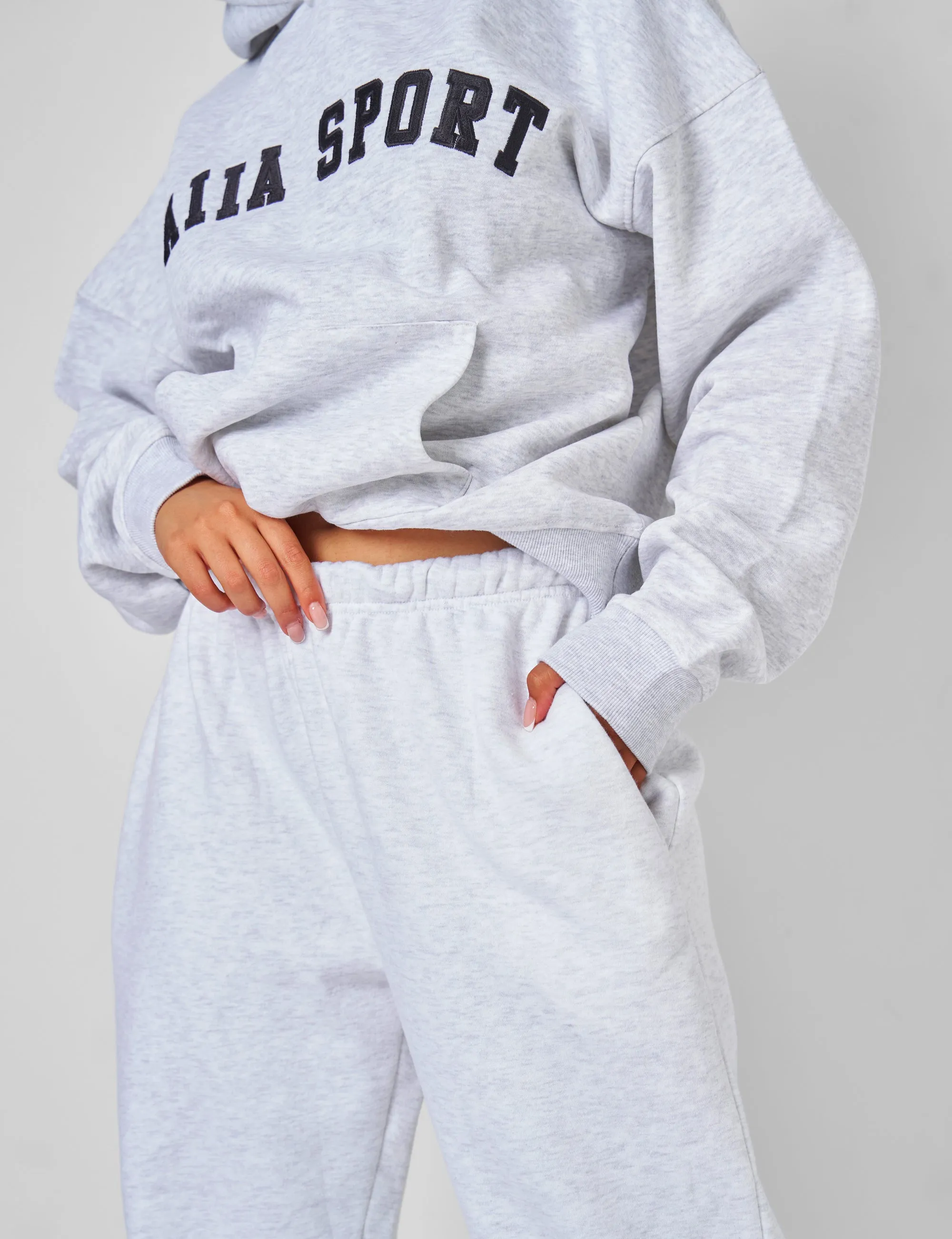 Relaxed Fit Cuffed Jogger Light Grey Marl