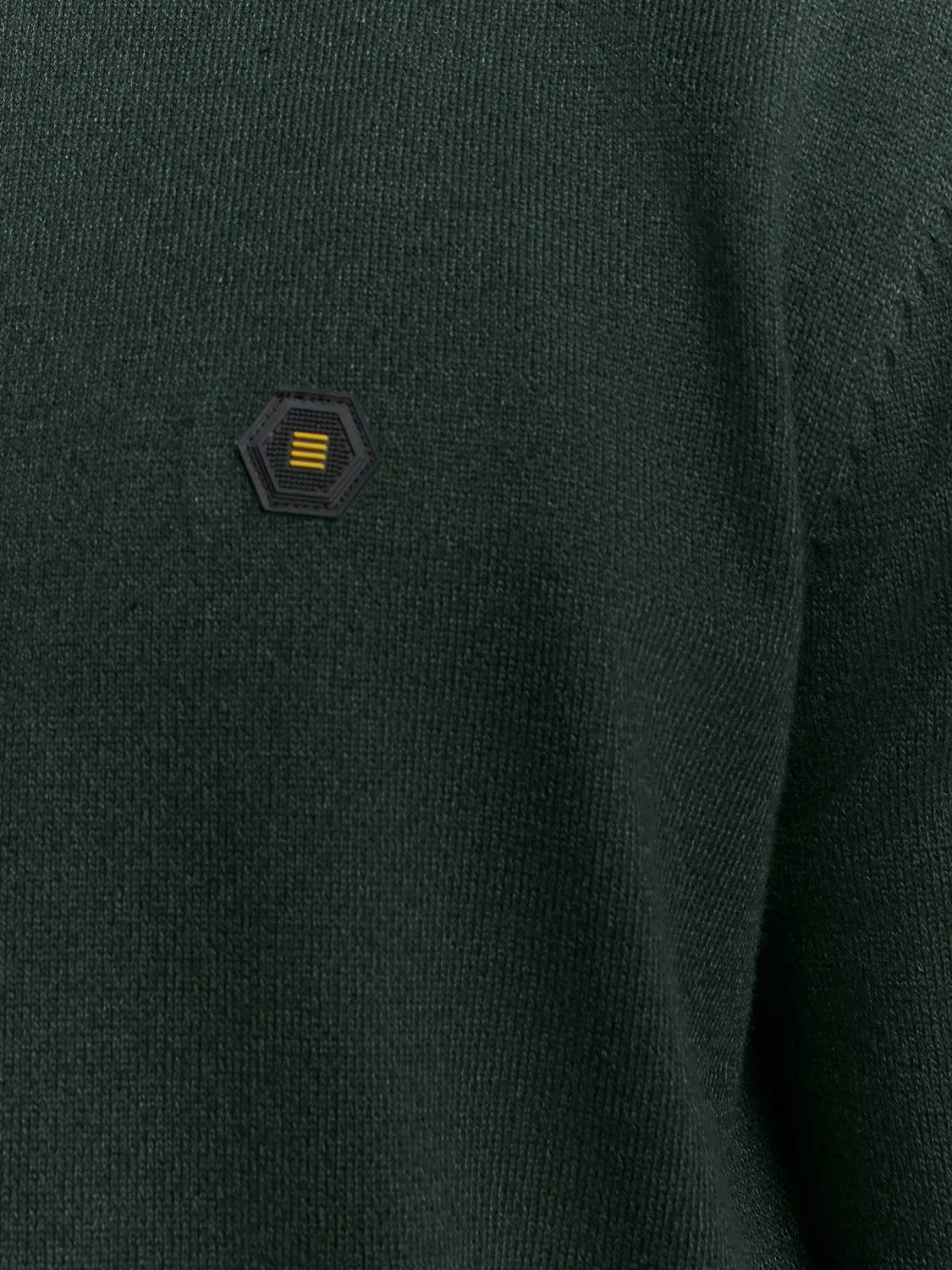 Round Neck Pullover: Two-Tone Melange and Comfortable Fit | Dark Green