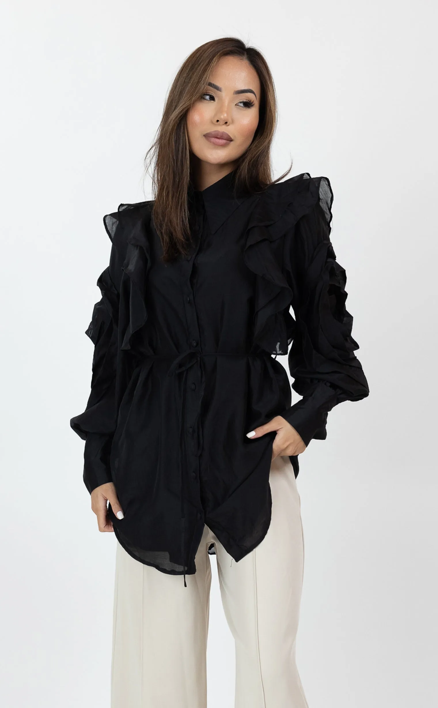 Ruffle Detail Shirt