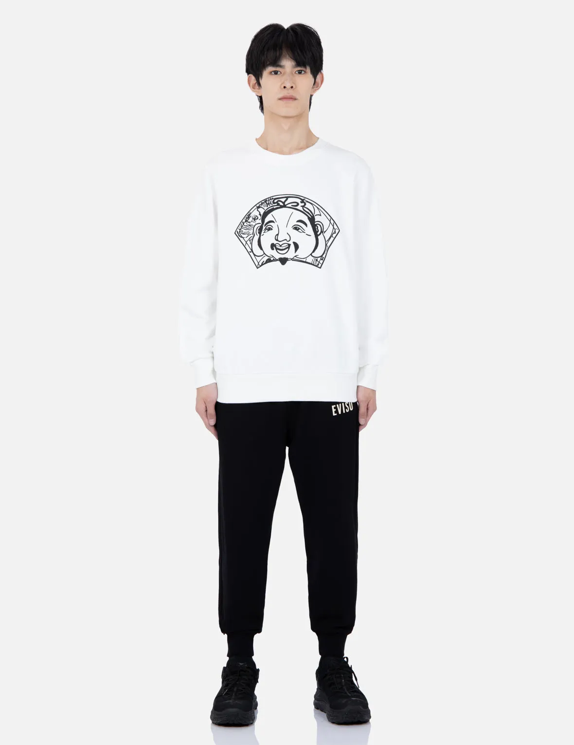 Seagull and Kamon Print Sweatpants