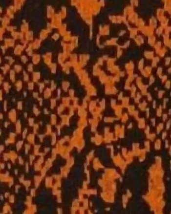 Snake Pattern Funnel Sweater in Rust/Black | Rust/Black