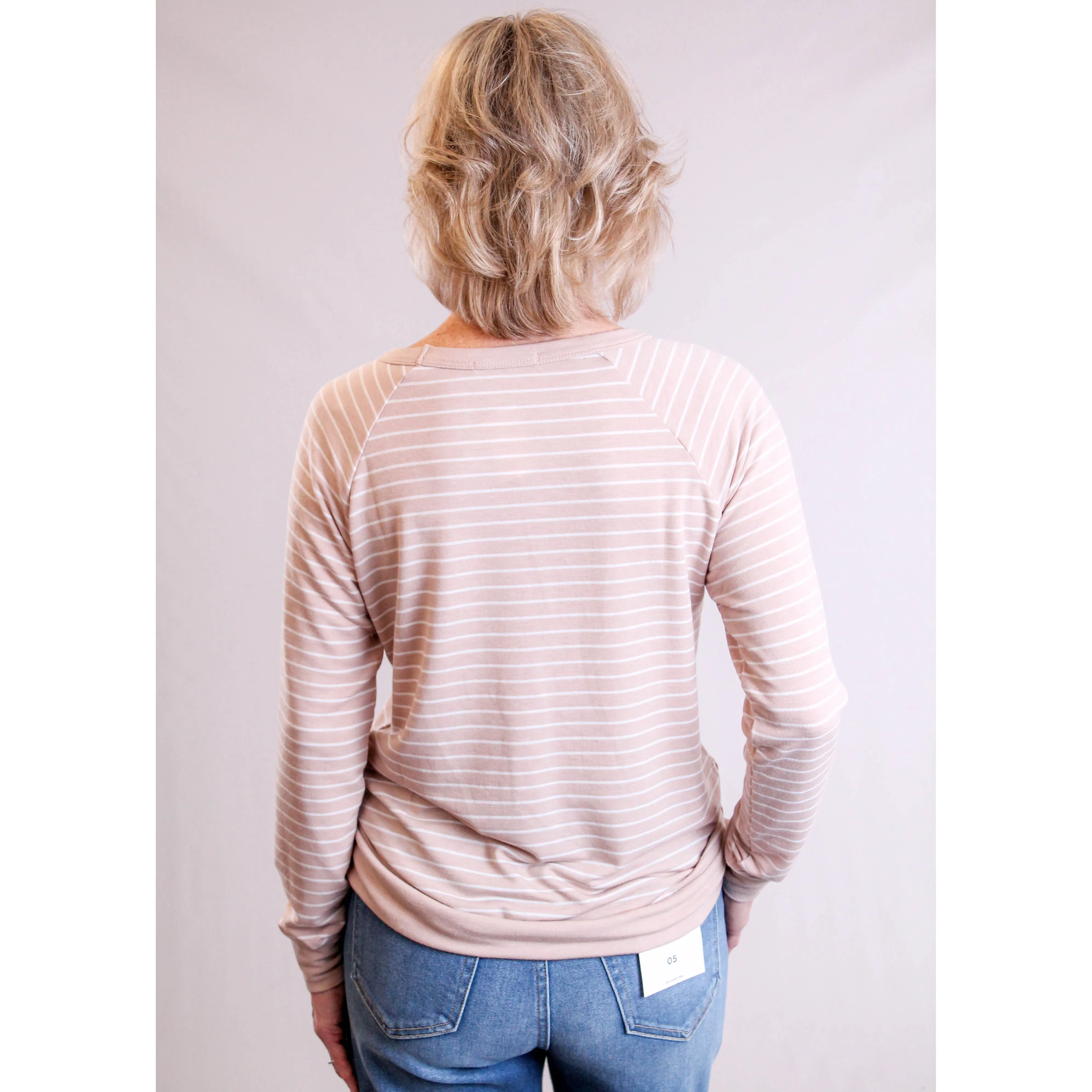 Staccato Wide Neck Raglan Sleeve Top