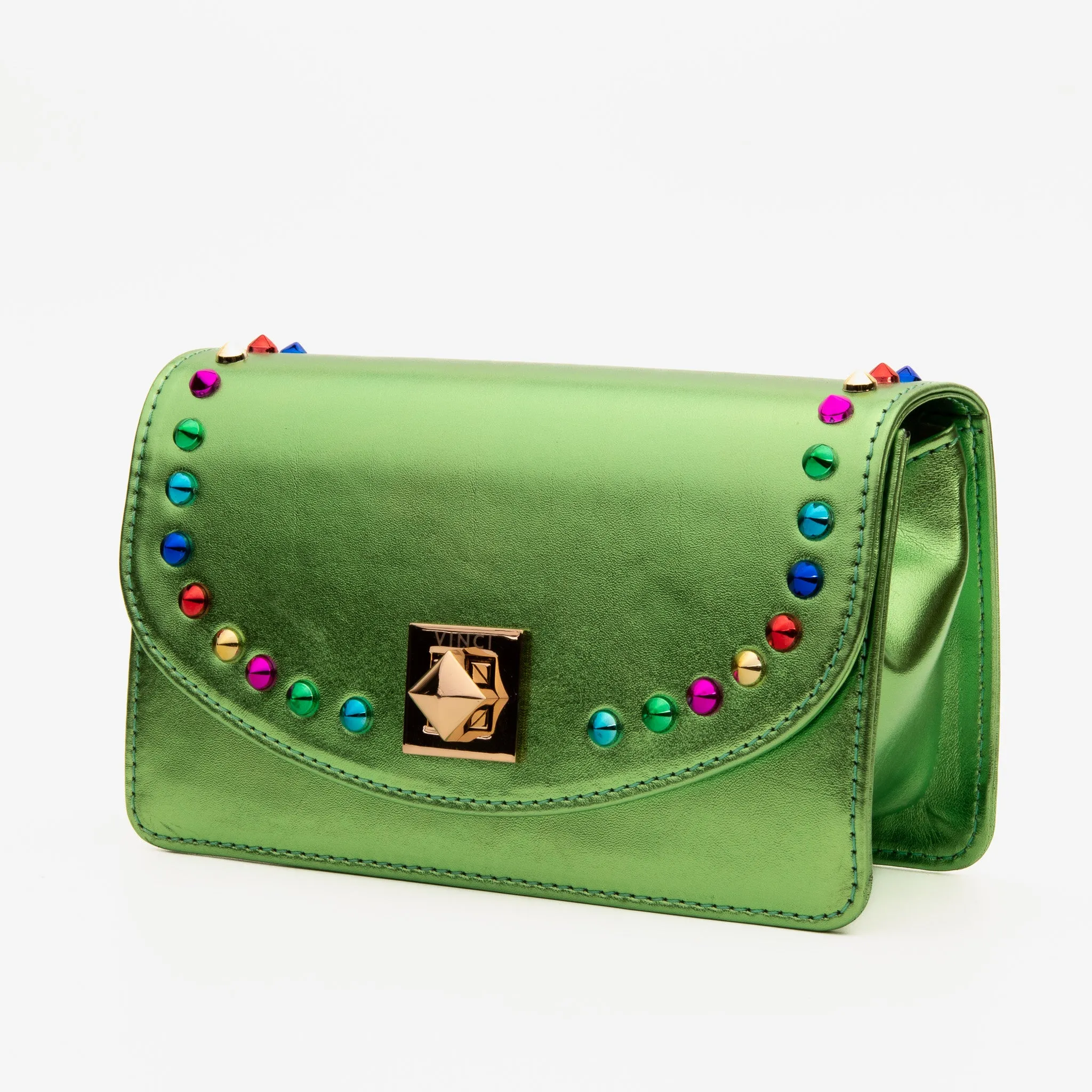 The Caris Green Leather Handbag