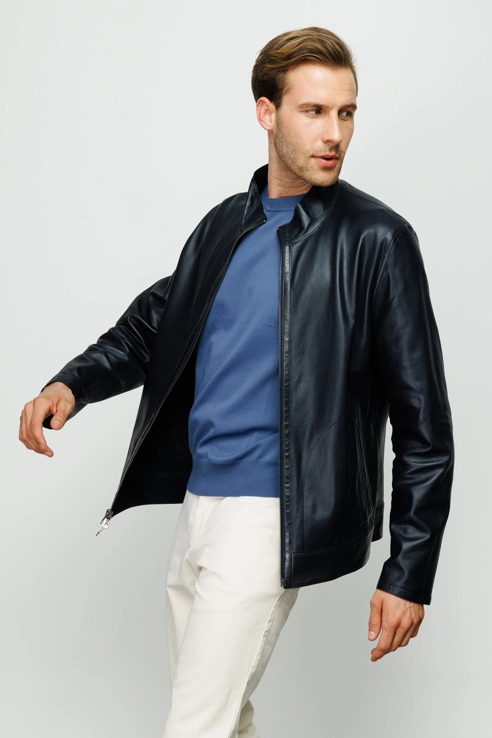 The Del Rio Leather Black Men Jacket