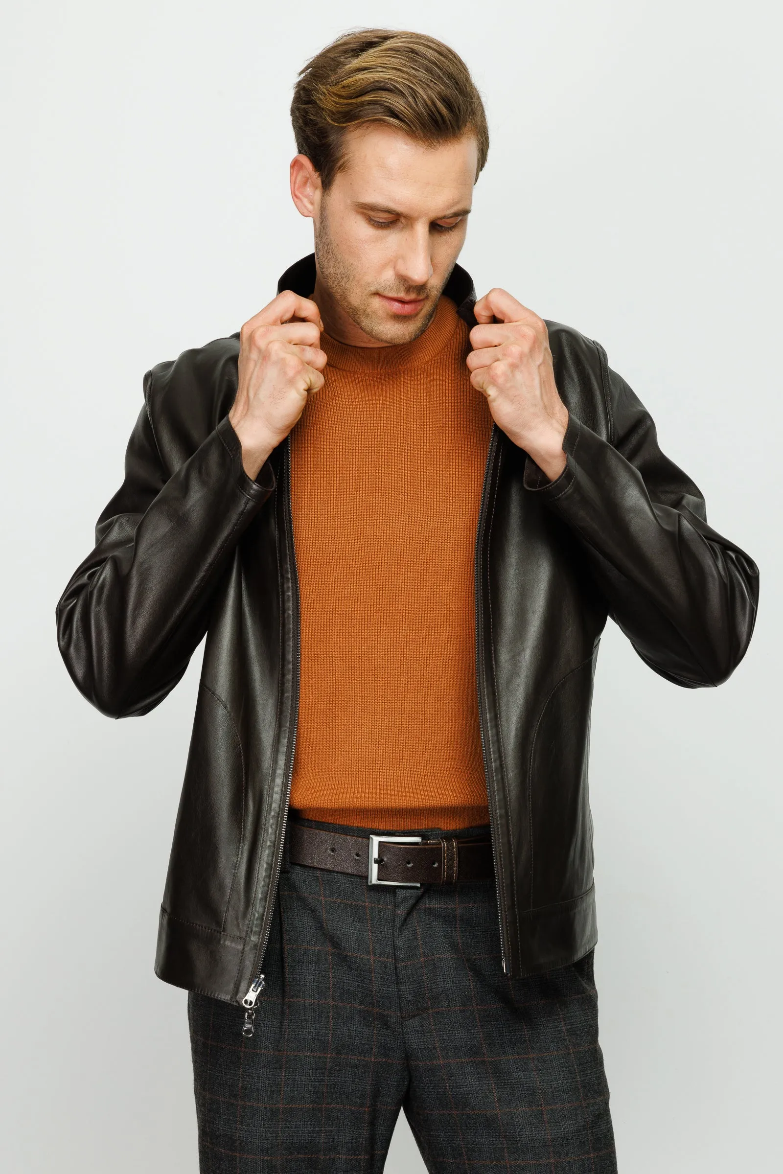 The Del Rio Leather Black Men Jacket