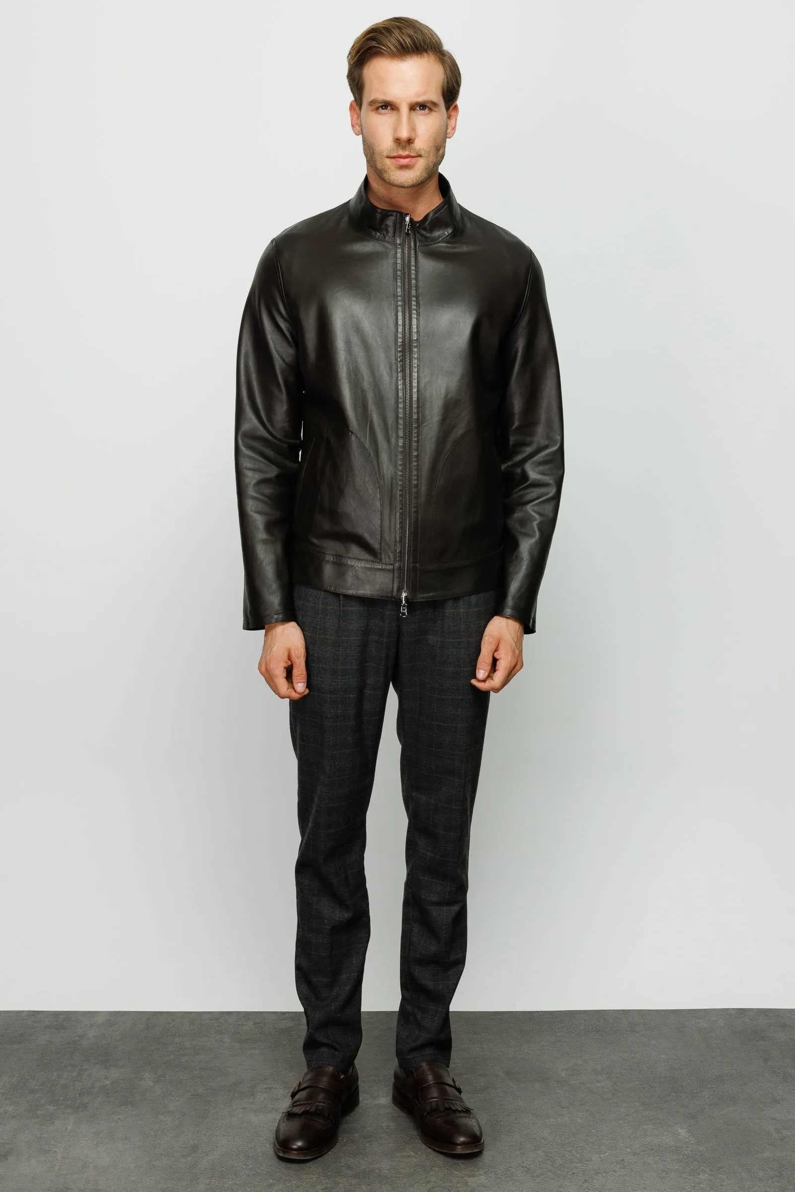 The Del Rio Leather Black Men Jacket