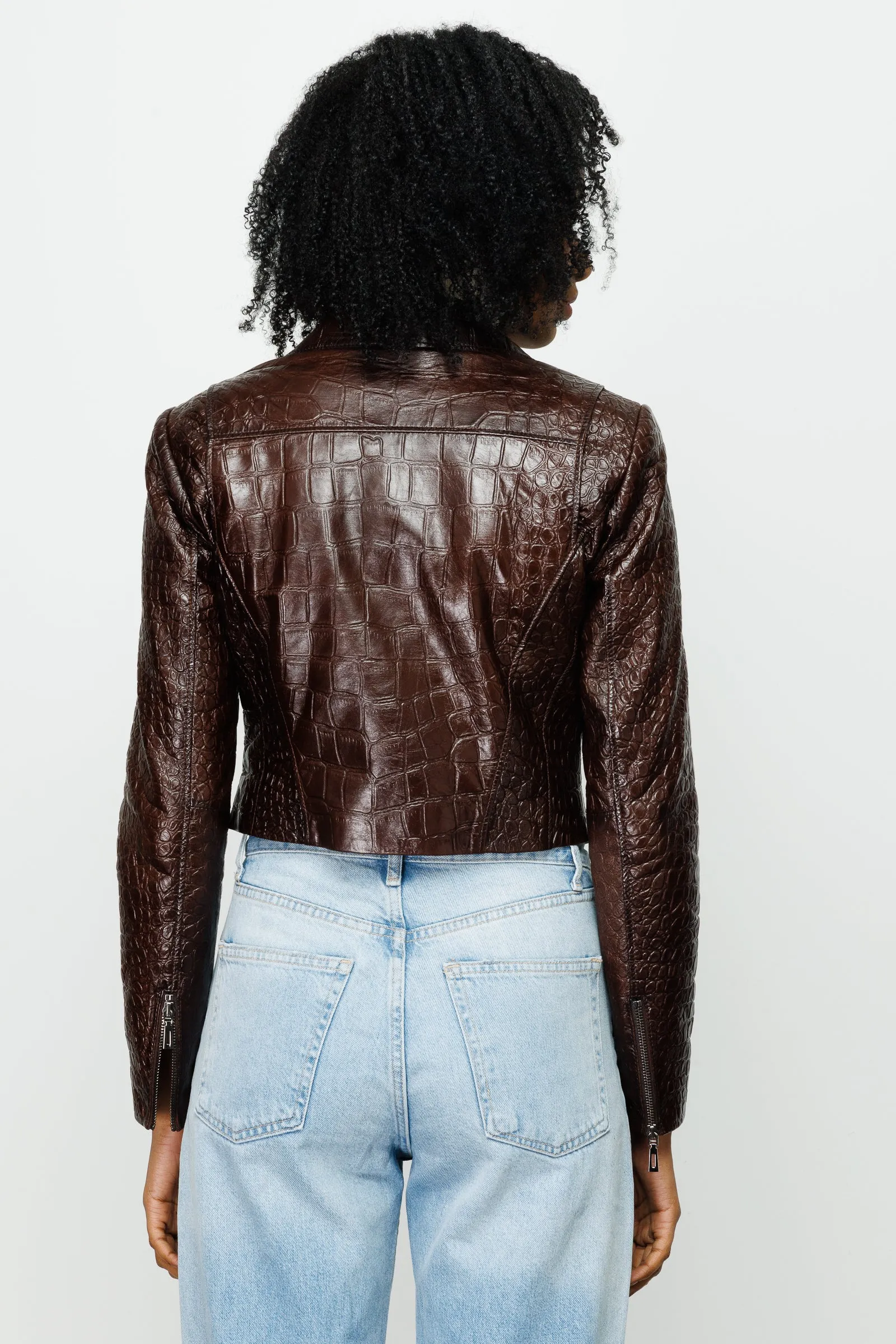 The Gramola Brown Leather Women Jacket