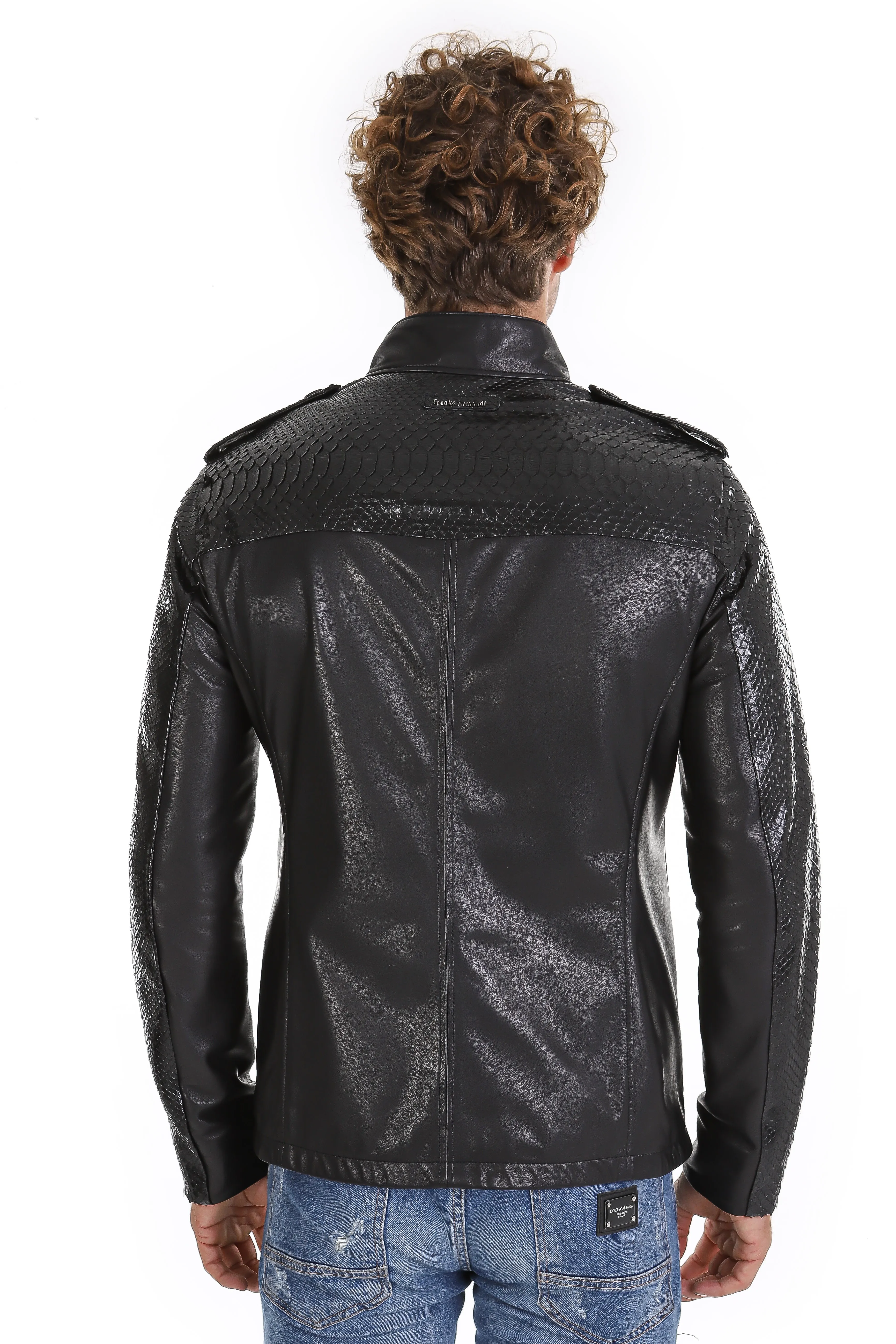 The Hepler Black Leather Men Jacket