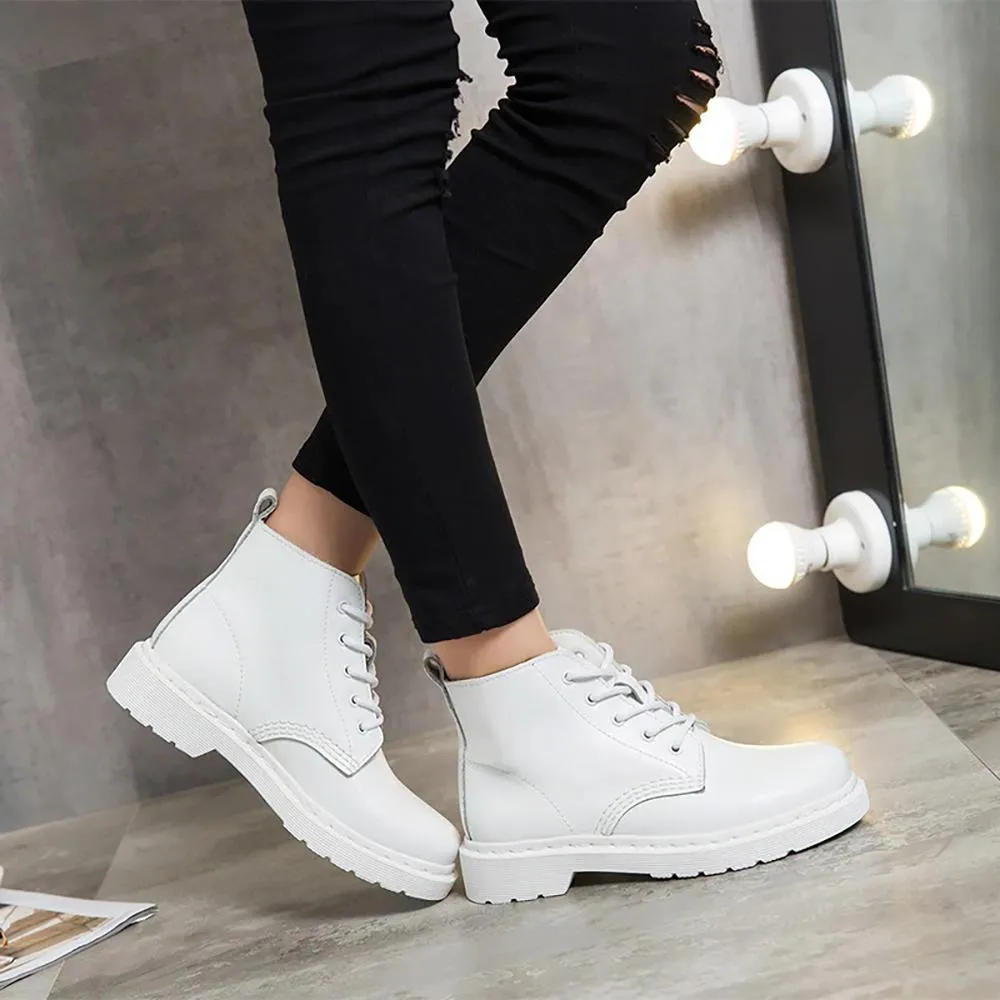 Thick Sole Winter Lace-Up Ankle Boots