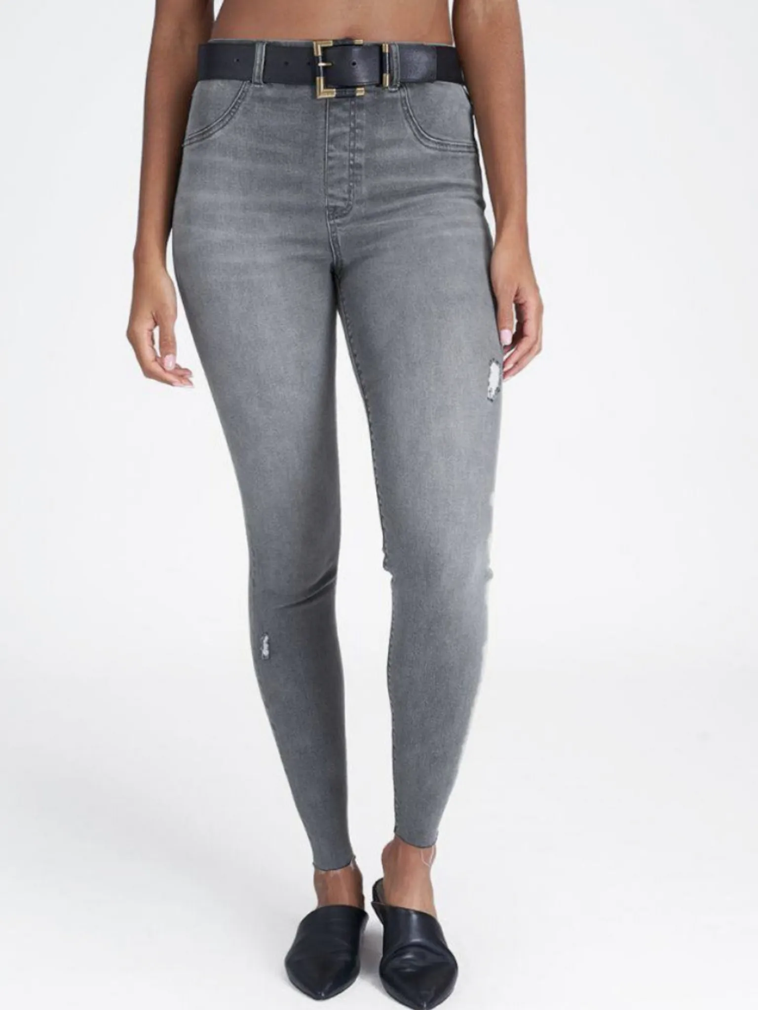 Vintage Grey Distressed Jeans - SPANX