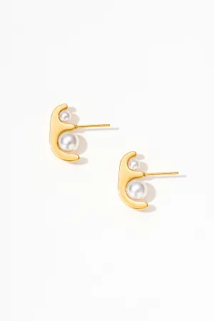 Zel 18k Gold Stud Earrings